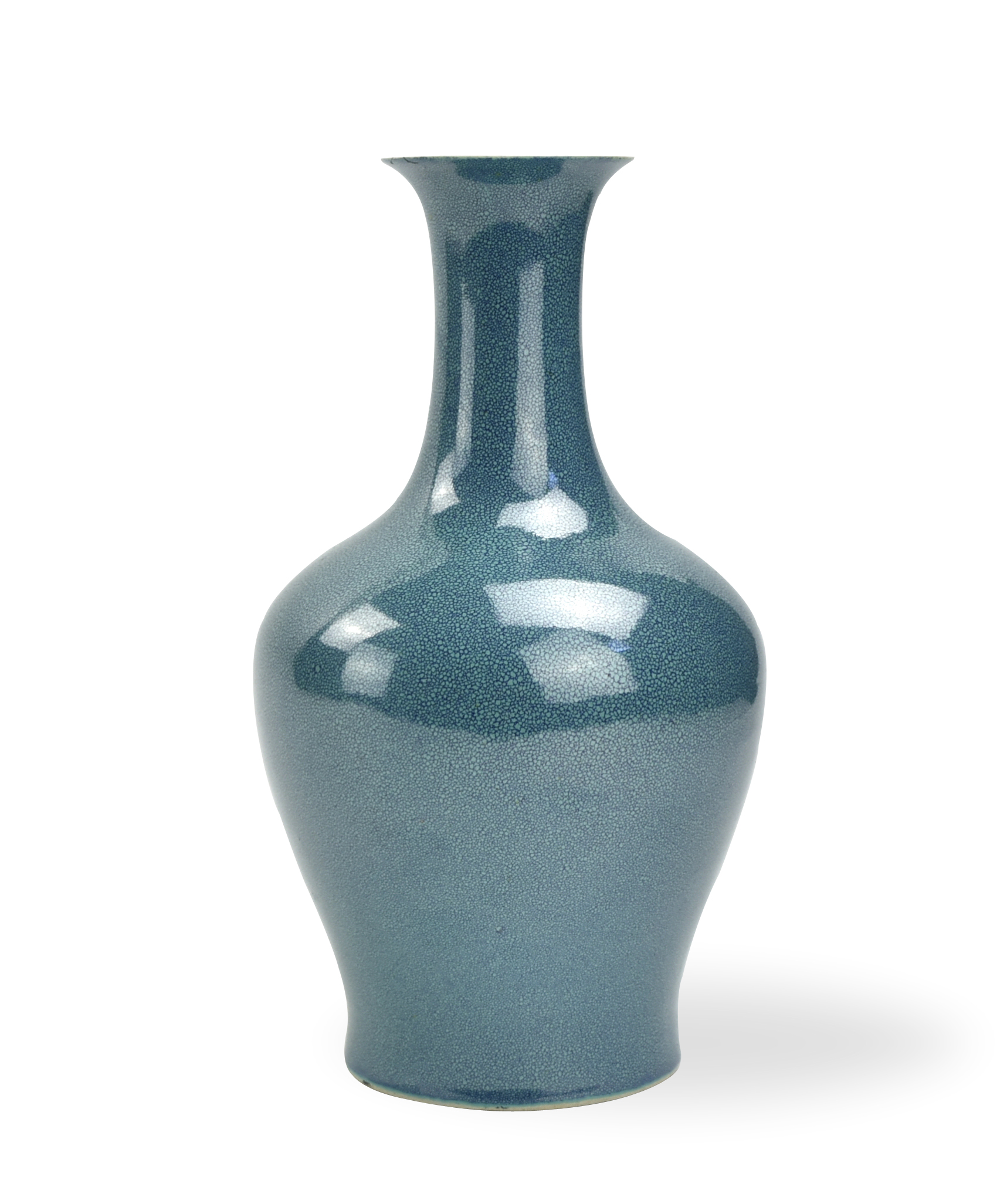 Appraisal: a vase rising to a tall slender columnar neck standing