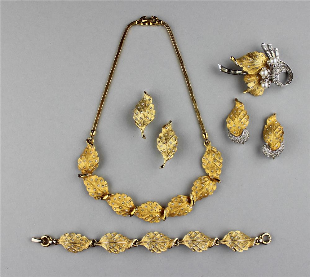 Appraisal: PENNINO PARURE necklace bracelet brooch and two pairs of earrings