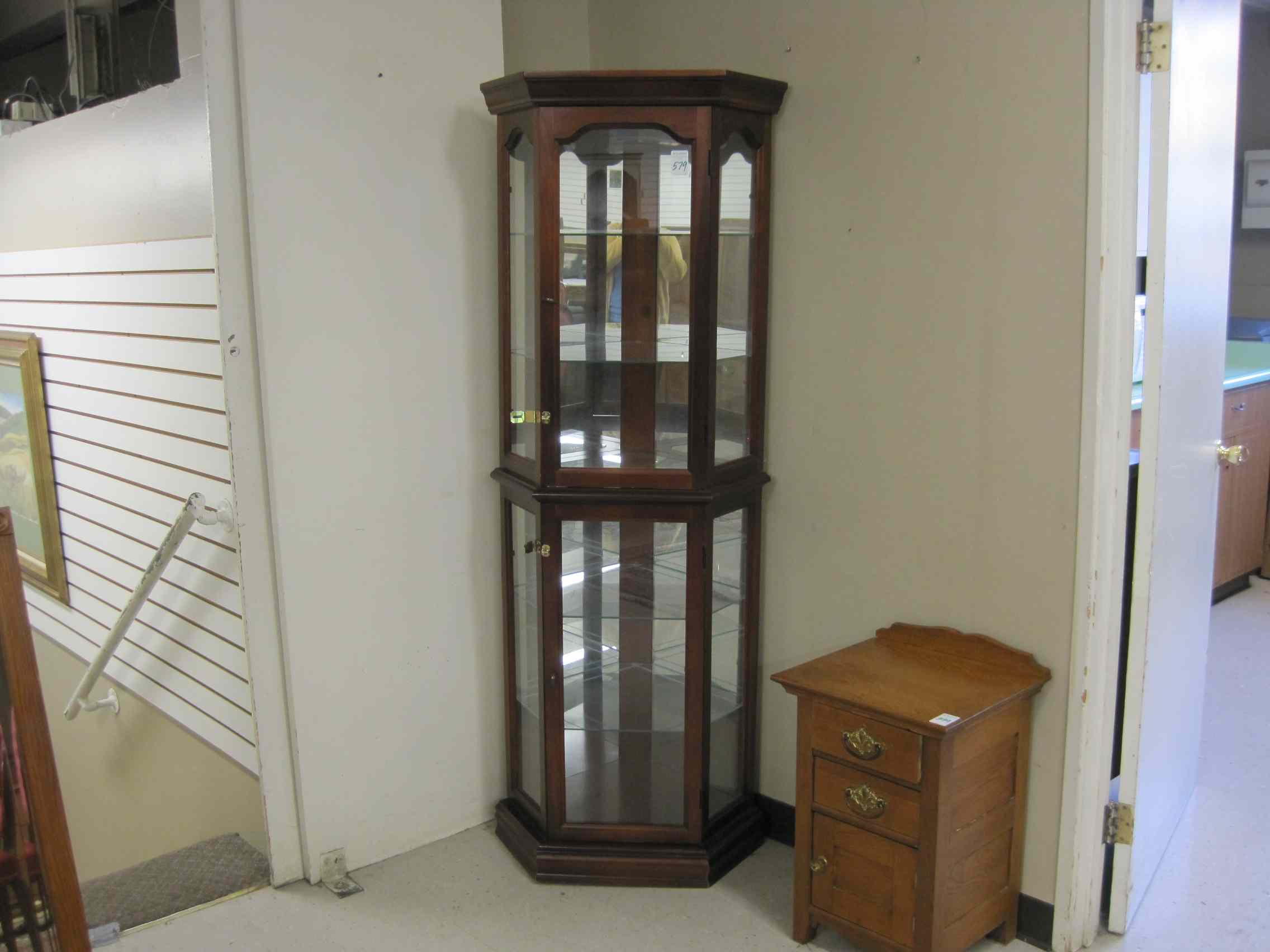 Appraisal: CORNER CURIO CABINET Pulaski Furniture Corp recent the tall and