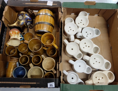 Appraisal: A collection of Wade Heath mugs jugs and Wade shaving