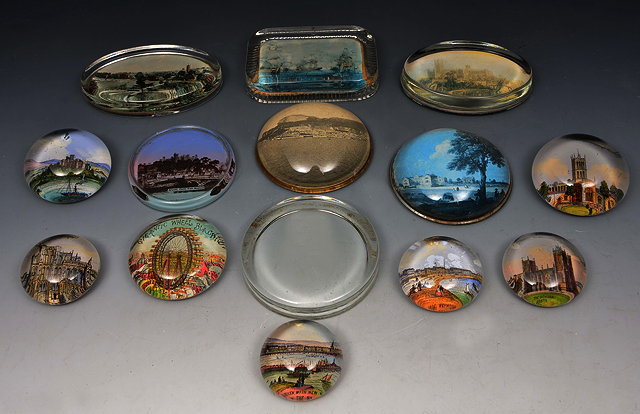 Appraisal: A COLLECTION OF THIRTEEN ENGLISH GLASS PAPERWEIGHTS varying design and