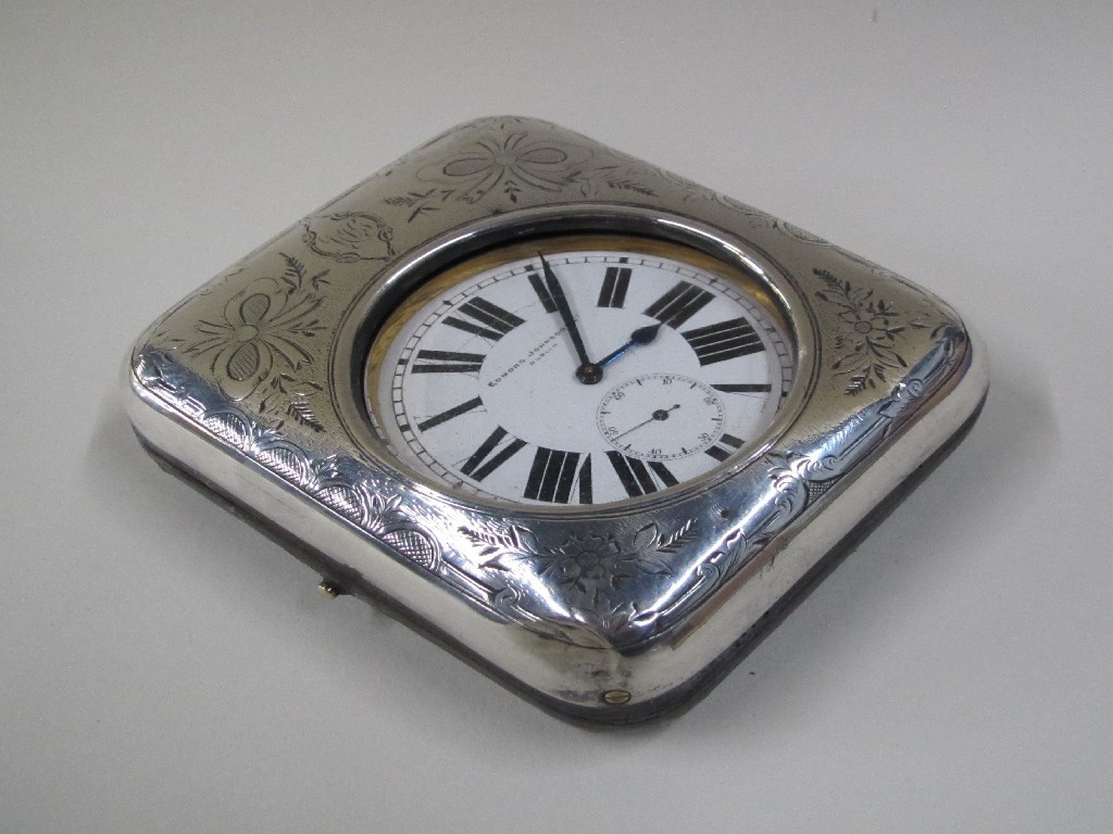 Appraisal: A Goliath pocket watch in silver travel case the watch