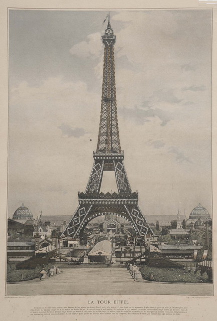 Appraisal: LAHURE RUE DE FLEURUS PUBS 'La Tour Eiffel' chromotypogravure Boussod