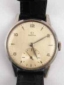 Appraisal: A vintage stainless steel gent's Omega wristwatch circa