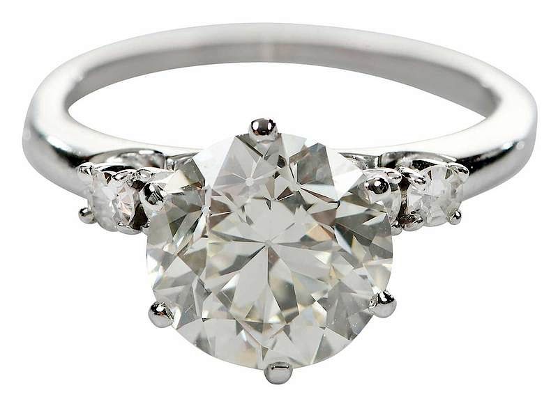 Appraisal: kt ct Diamond Ring center round brilliant diamond cts M