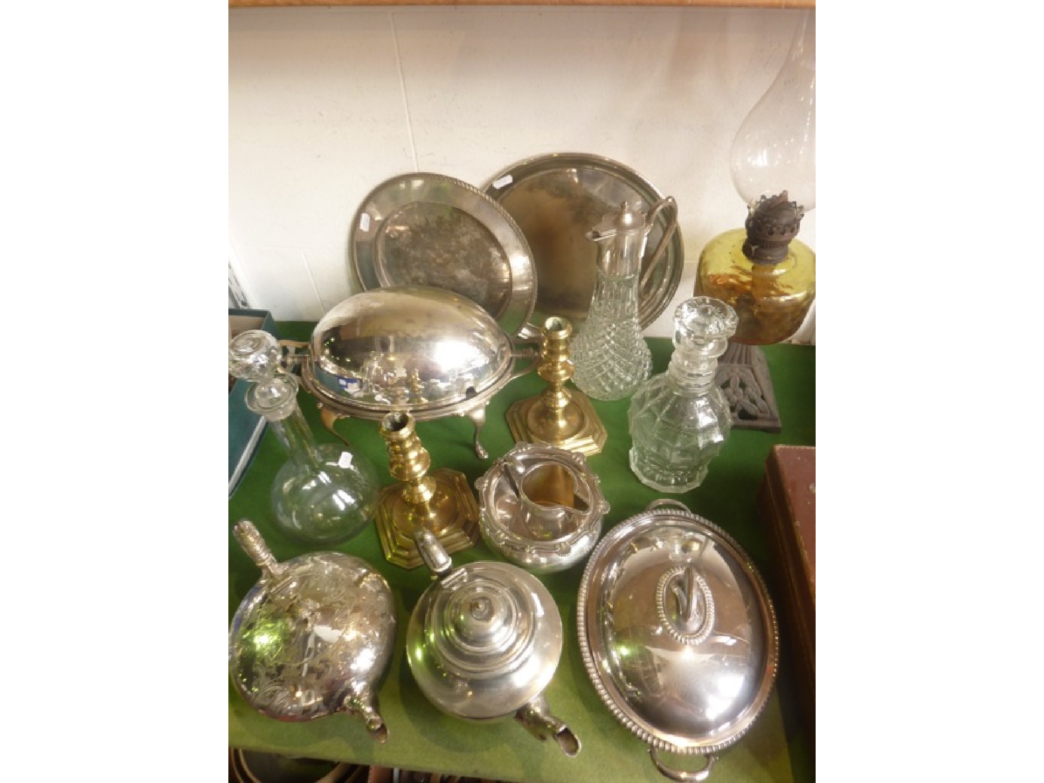 Appraisal: Silver plated wares to include a lidded serving tureen of