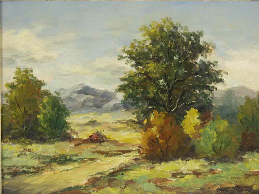 Appraisal: OOCB - Mountain Landscape signed 'Rosenthal' lr and dated '