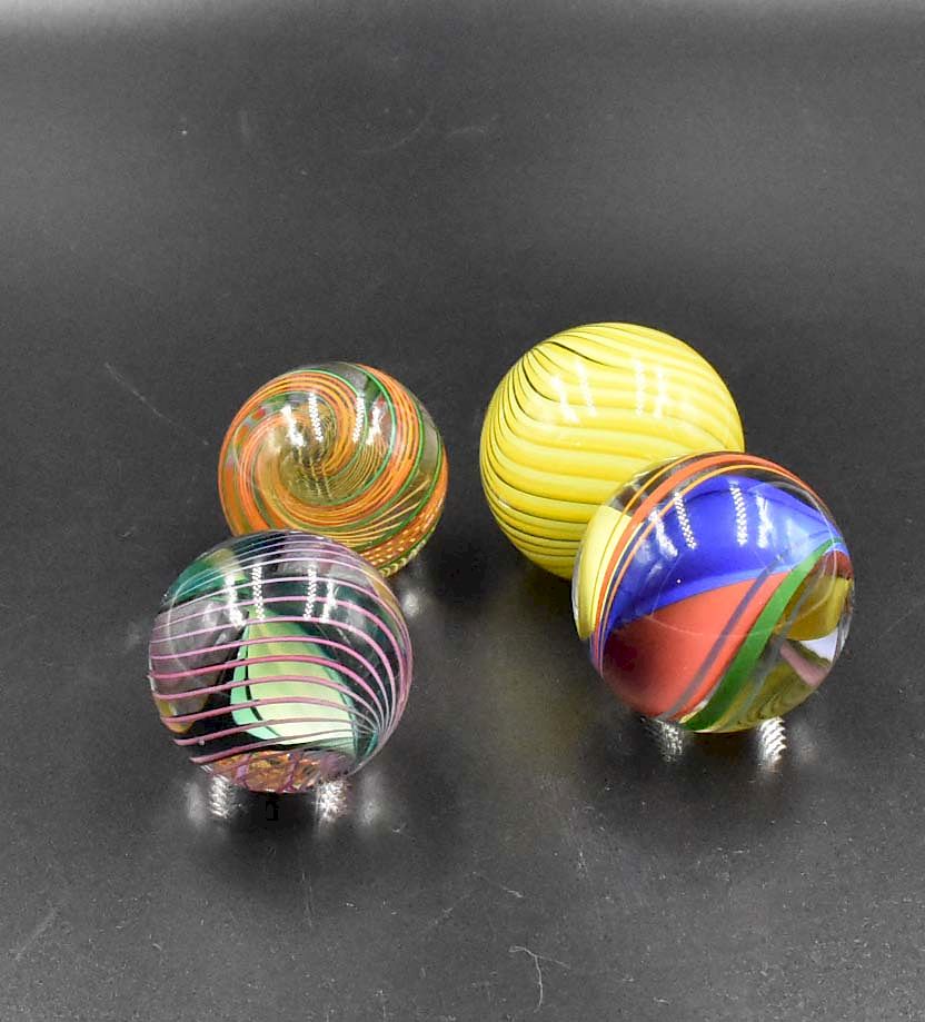 Appraisal: signed Mark Matthews art glass marbles signed Mark Matthews art