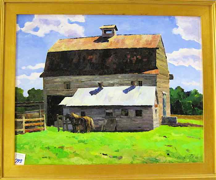 Appraisal: OLEG ULITSKIY OIL ON CANVAS Ukraine Washington born Farm with