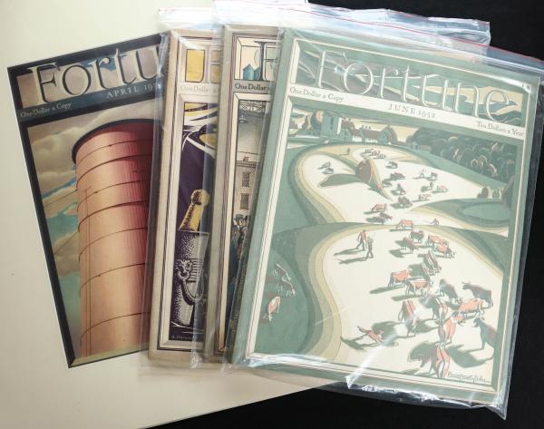 Appraisal: FOUR S FORTUNE MAGAZINESThe four magazines with interesting illustrated covers