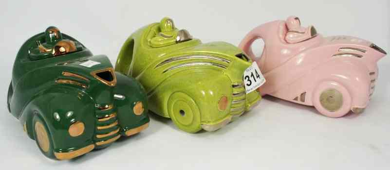 Appraisal: Cosmic Racing Car Tea Pots Andy Titcomb Cosmic Zoom -