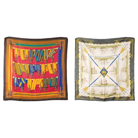 Appraisal: Two Hermes Scarves Estimate -