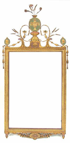 Appraisal: A Regency style carved giltwood mirror height ft in width