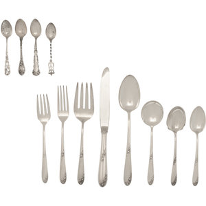 Appraisal: An American Silver Flatware Service Lunt Silversmiths Greenfield MA th