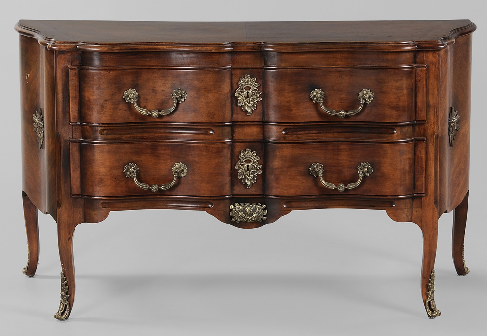 Appraisal: Louis XV Style Fruitwood Commode French th century dovetailed drawers