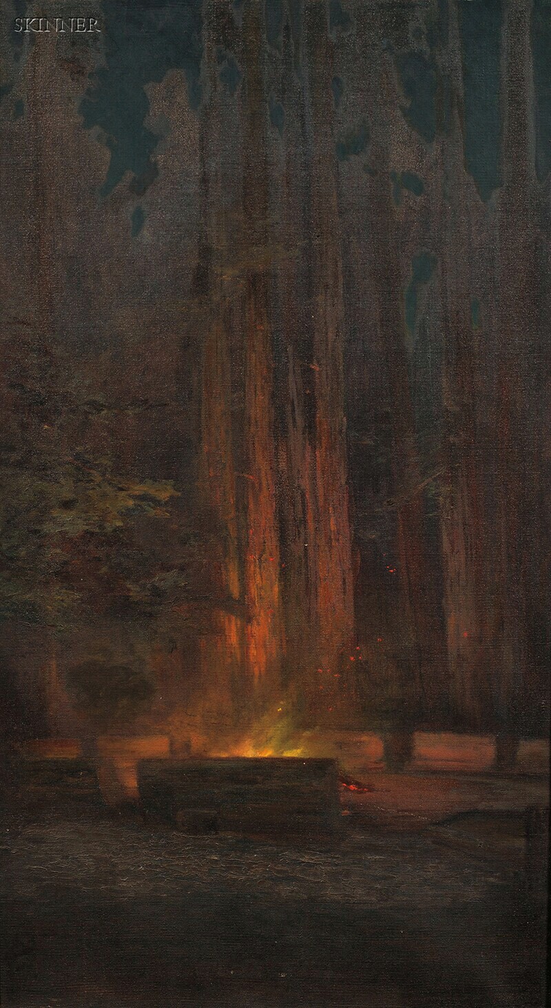 Appraisal: Charles John Dickman American - View of the Bohemian Grove