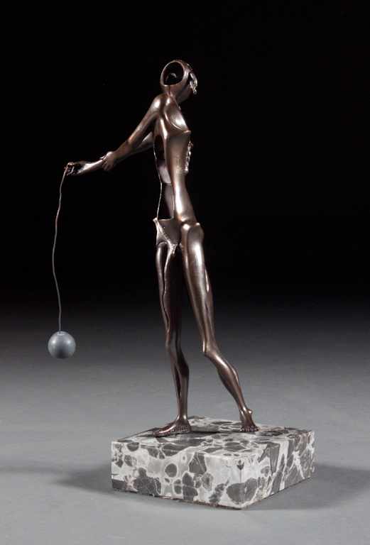 Appraisal: Salvador Dali Spanish - ''Homage to Newton '' bronze brown