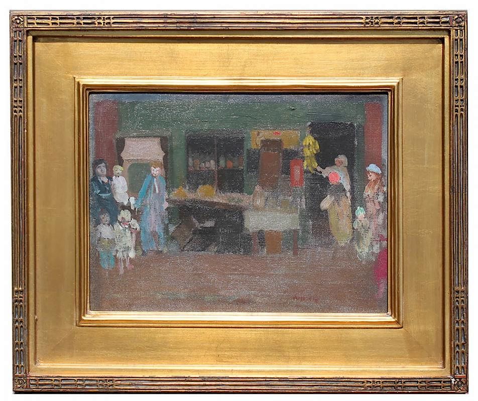 Appraisal: Elisha Kent Kane Wetherill American - Sidewalk Market oil on