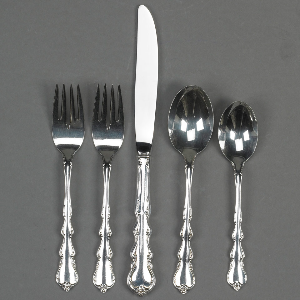 Appraisal: American Silver Angelique Pattern Flatware Service International Silver Co Meriden