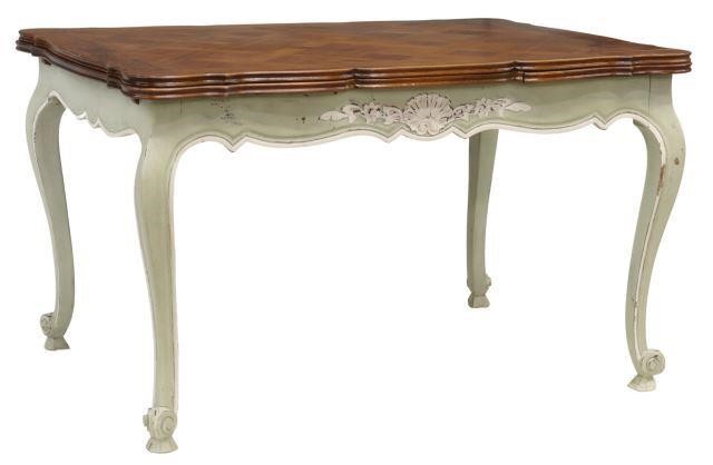 Appraisal: French Provincial Louis XV style draw-leaf dining table th c