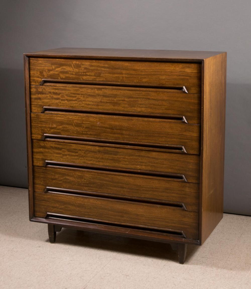 Appraisal: MCM SIX-DRAWER 'PERSPECTIVE' CHEST OF DRAWERS Milo Baughman - design