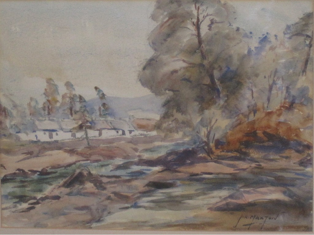 Appraisal: JOHN KIDD MAXTON Watercolour landscape signed