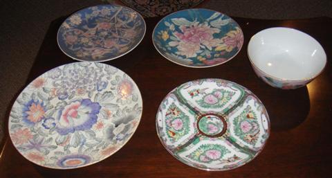 Appraisal: ASSORTMENT OF SIX ASIAN STYLE SERVING PLATTERS Provenance ANTIQUE CONTEMPORARY