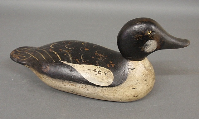 Appraisal: - Mason standard grade golden-eye duck decoy with glass eyes