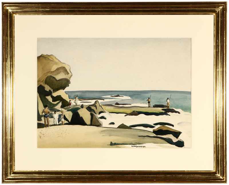 Appraisal: Virginia McCallister - Los Angeles CA Figures on a Beach