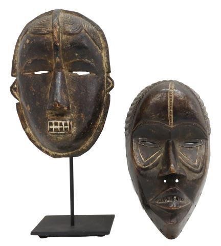 Appraisal: lot of African carved wood figural masks likely Dan Ivory