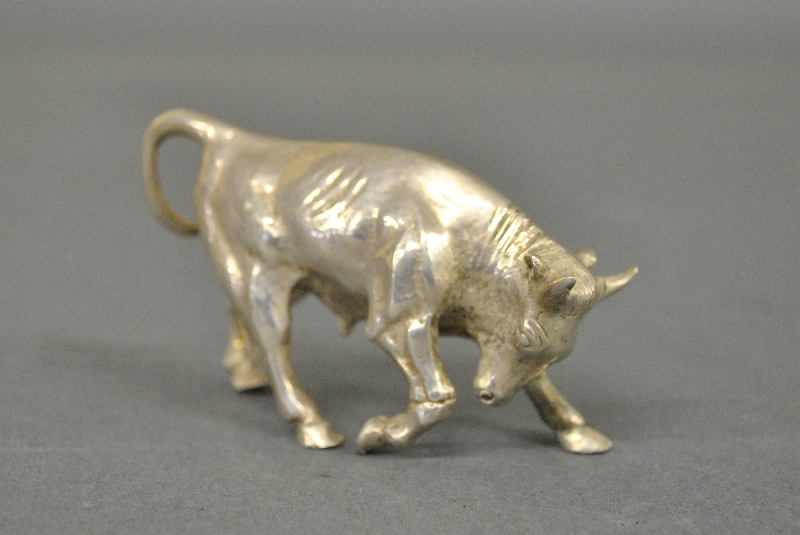 Appraisal: - Sterling silver bull signed S Kirk Son troy oz