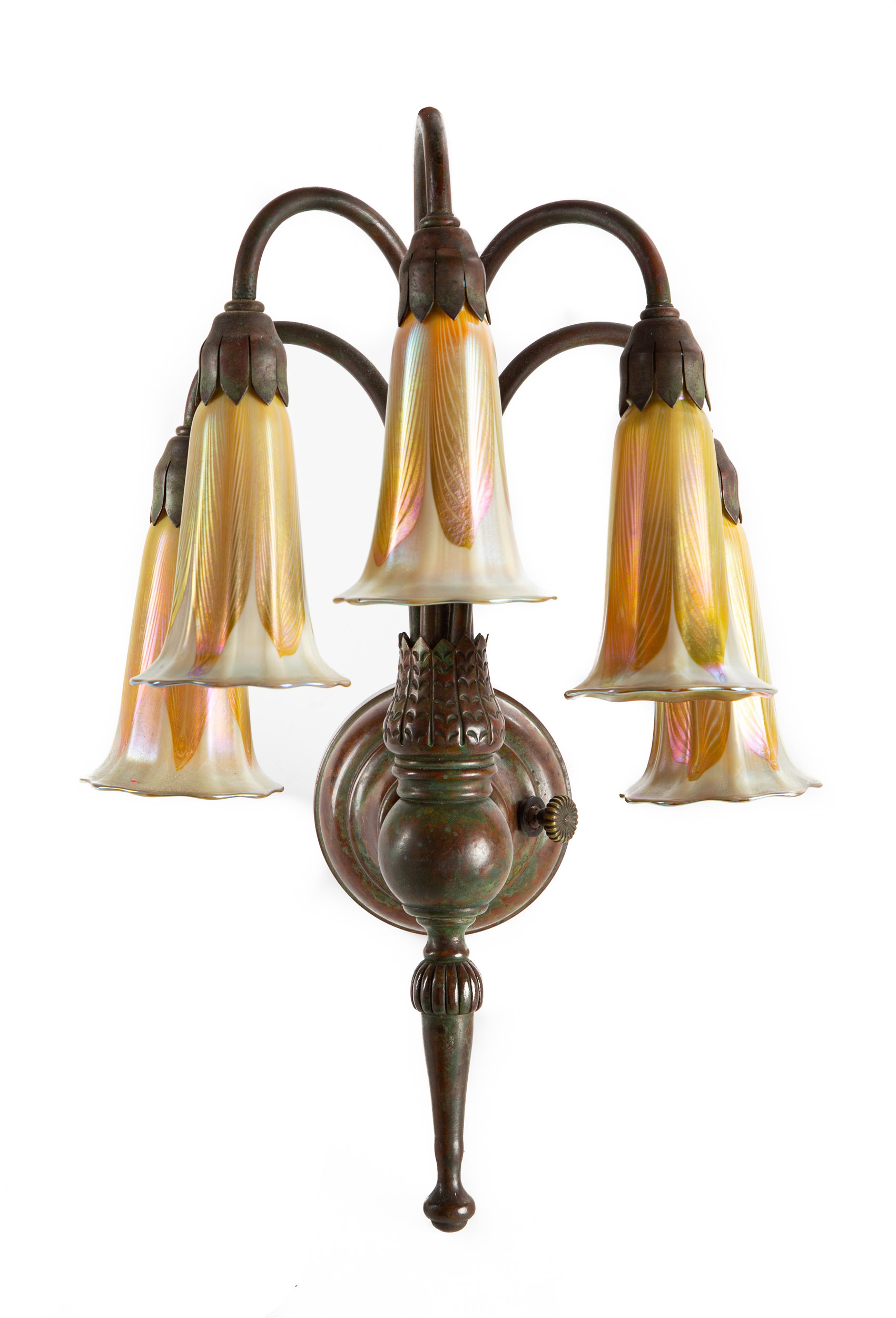 Appraisal: TIFFANY STUDIOS NEW YORK LIGHT LILY SCONCE circa Tiffany Studios