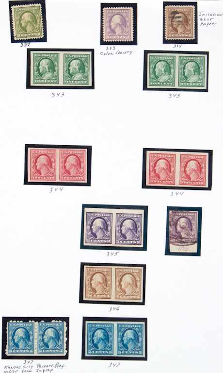 Appraisal: Selection of imperforate definitive stamps - ' Scott - including