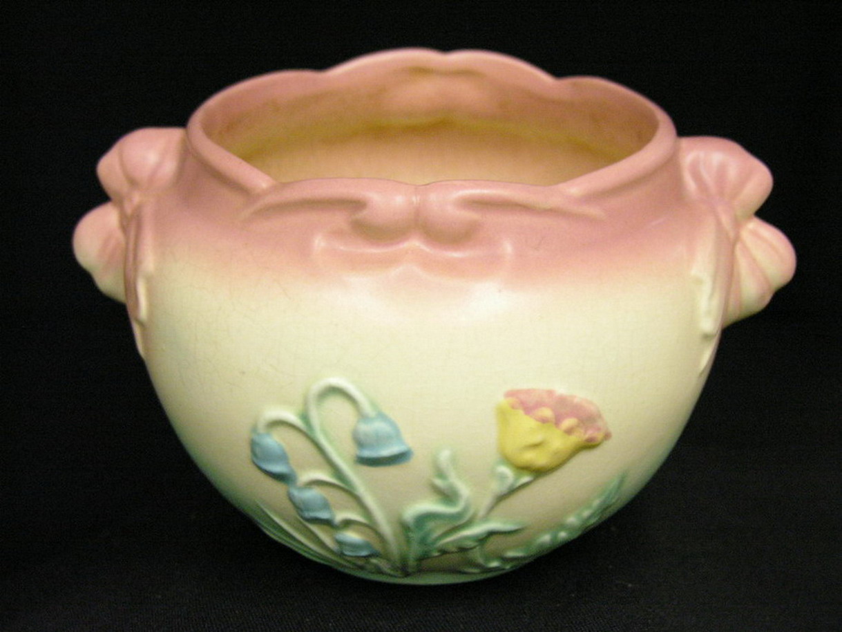 Appraisal: HULL BOWKNOT JARDINIERE B- - Condition Acetoned No repairs or