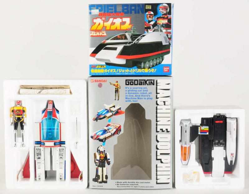 Appraisal: Spielband Tank Jet Godaikin Machine Dolphin Bandai Spielban Tank comes