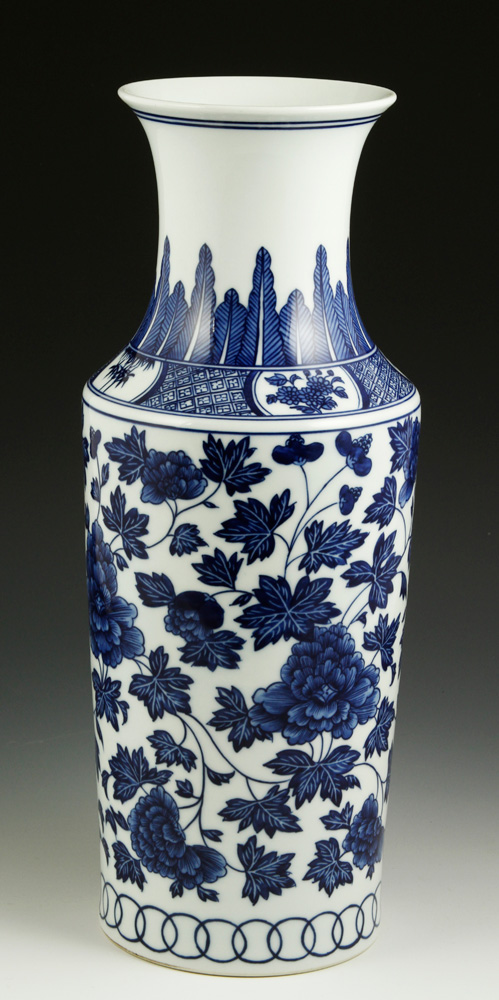 Appraisal: - Chinese Blue and White Porcelain Vase Blue and white