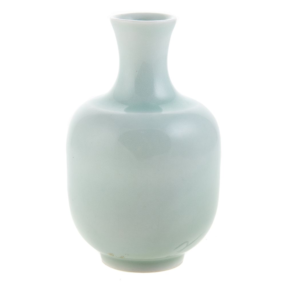 Appraisal: Fance Francke Celadon Ceramic Vase American - Small ovoid vase