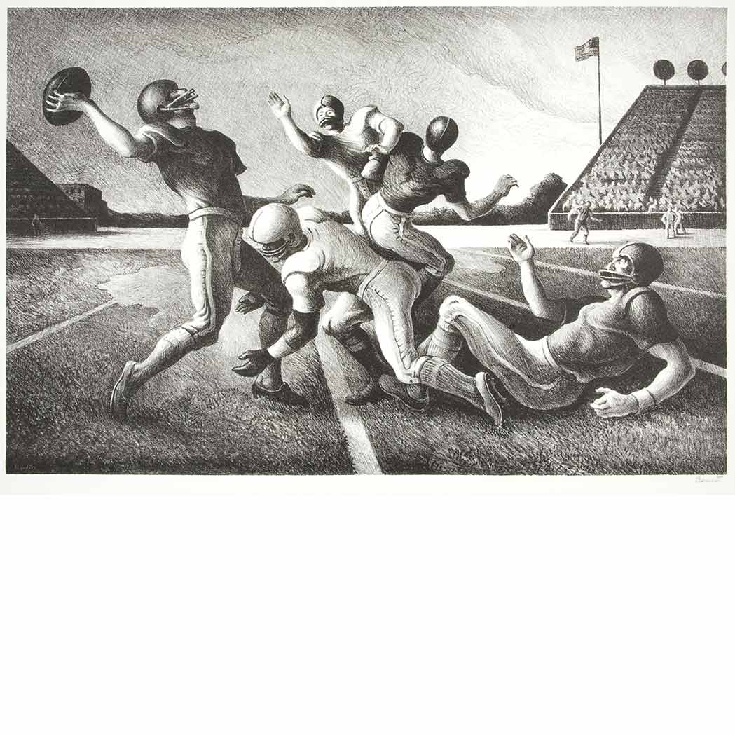 Appraisal: Thomas Hart Benton - FORWARD PASS FATH Lithograph signed in