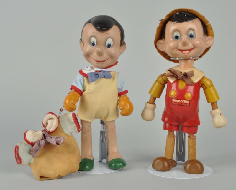 Appraisal: Lot Of Composition Pinocchio Figures One is made by Ideal