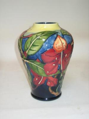 Appraisal: A MOORCROFT POTTERY VASE dated ' of baluster form tube