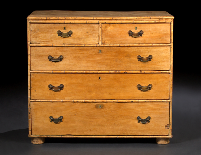 Appraisal: Victorian Pine Chest third quarter th century the rectangular top