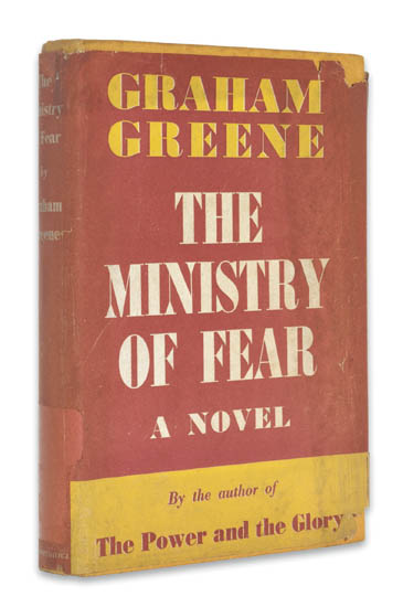 Appraisal: GREENE GRAHAM The Ministry of Fear vo yellow cloth stamped