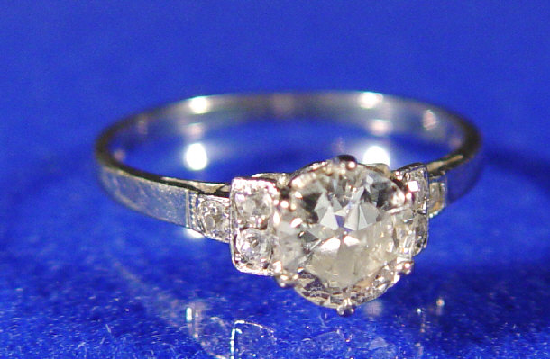 Appraisal: Platinum set solitaire diamond ring approx carat