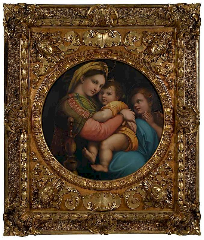 Appraisal: Angelo Mambriani Italian Madonna della Segiolla or Sedia after Raphael