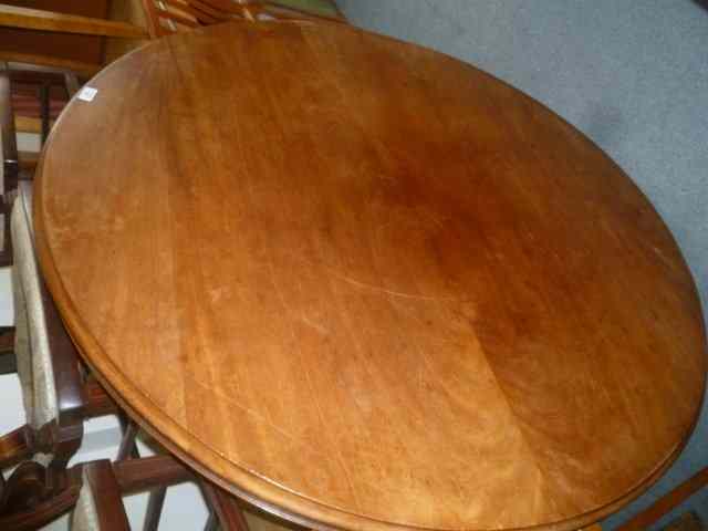 Appraisal: A VICTORIAN MAHOGANY CIRCULAR BREAKFAST TABLE on turned column and