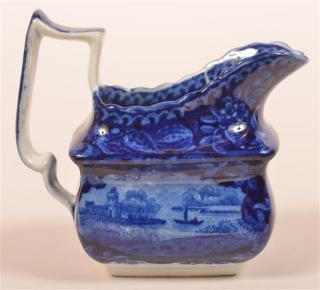 Appraisal: Staffordshire Blue Transfer China Creamer Staffordshire Blue Transfer China Cream