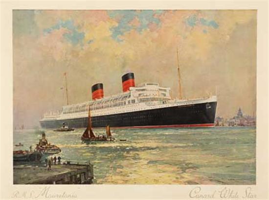 Appraisal: CUNARD LINE Mauretania II R M S Mauretania Cunard White