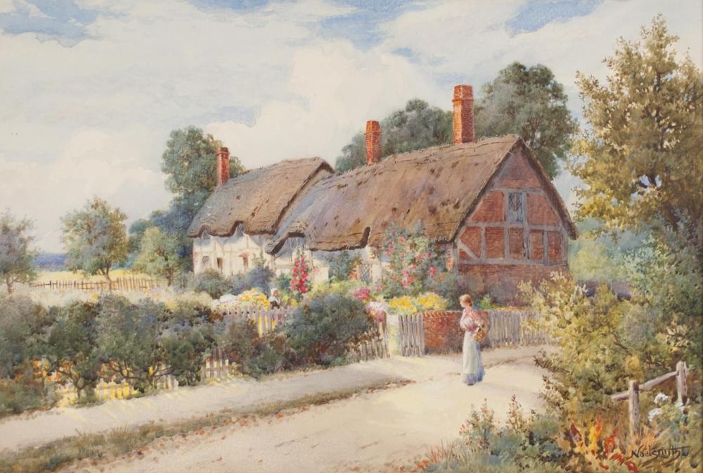 Appraisal: NOEL SMITH United Kingdom th century watercolor on paper thatched