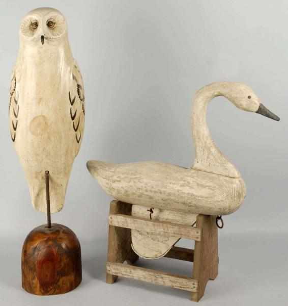 Appraisal: Lot of Carved Wooden Birds Description Includes one owl by