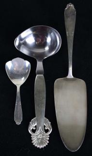 Appraisal: Danish Mid-Century flatware pieces One hallmarked with maker's mark Danish